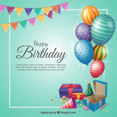 birthday background freepik